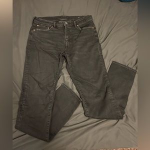 American Eagle Size 34x36 Athletic Skinny Jeans Black Denim